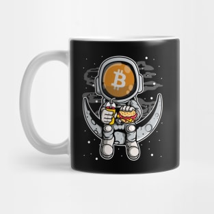 Astronaut Fastfood BitCoin BTC To The Moon Crypto Token Cryptocurrency Wallet Birthday Gift For Men Women Kids Mug